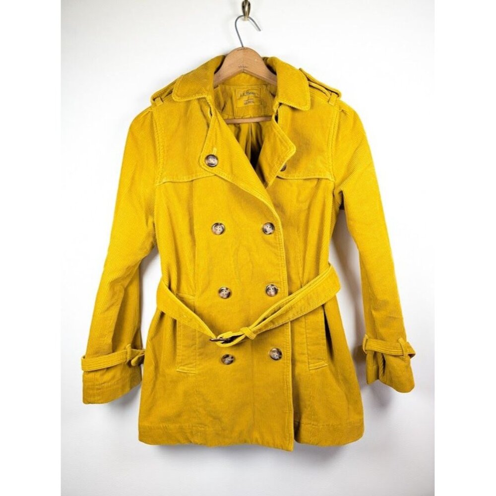 LL Bean Jacket women's Size XS Corduroy Double Breasted Academia Preppy Y2K Boho